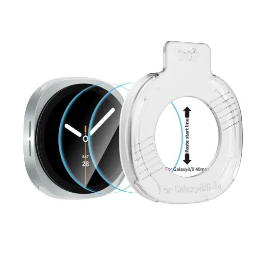 Samsung Galaxy Watch 8 / 9 (40 mm) kaitseklaas – Tech-Protect Easy Set+ paigaldusraamiga karastatud klaas 2 tk