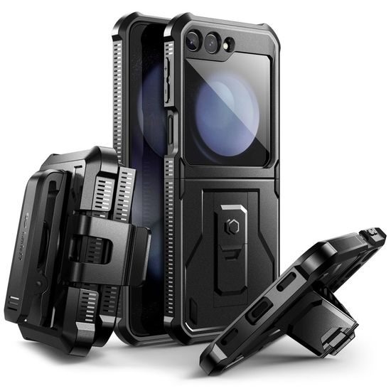 Tech-Protect Kevlar Pro Case, Samsung Galaxy Z Flip 5, crna