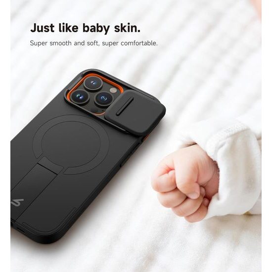 Suritch MagSafe Kickstand Camprotector θήκη iPhone 15 Pro, μαύρη