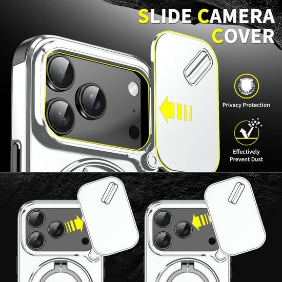Camslide Stand etui, iPhone 17 Pro, srebrn