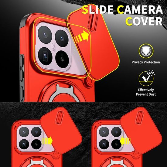 Camslide Stand obal, Xiaomi 17T, červený