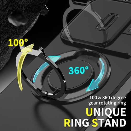 Camslide Stand tok, Xiaomi Redmi 17, fekete