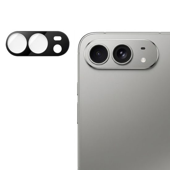Techsuit τζαμάκι για φακό κάμερας, iPhone Duo, μαύρο
