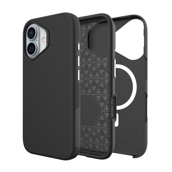 JP Triangle MagSafe θήκη, πιστοποίηση SGS 1,2M, iPhone 16, μαύρη