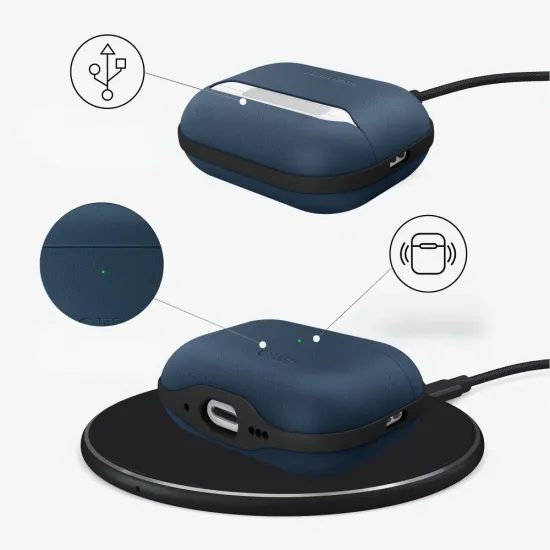 Tech-Protect NaturalFit, Apple AirPods Pro 3, σκούρο μπλε