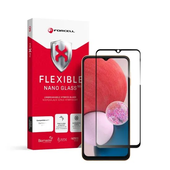 Forcell Flexible 5D Full Glue szkło hartowane, Samsung Galaxy A13 4G / 5G, czarne