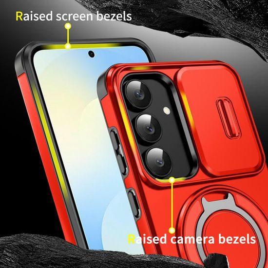 Husă Camslide Stand, Samsung Galaxy S25 FE / S26 FE, roșu