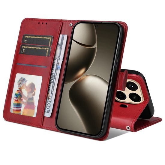 Θήκη Magnet, Xiaomi 15T Pro, κόκκινη