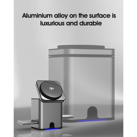 MagCube Pro Qi2 Έξυπνος Αναδιπλούμενος 3σε1 Ασύρματος Φορτιστής με MagSafe με Φόρτιση 15W, Γκρι