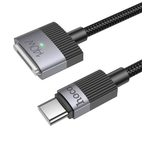 Hoco Magnetische Kabel USB-C naar MagSafe 3 - Mag3 U141, 5A 140W, 1,8m - Zwart