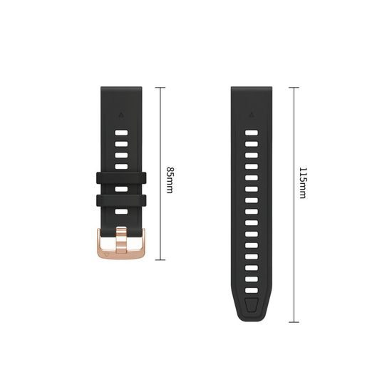 Tech-Protect Silicone remienok, Garmin Fenix 5S / 5S Plus / 6S / 6S Pro / 7S / 8 / 9 / 9 Pro (43 mm), čierny