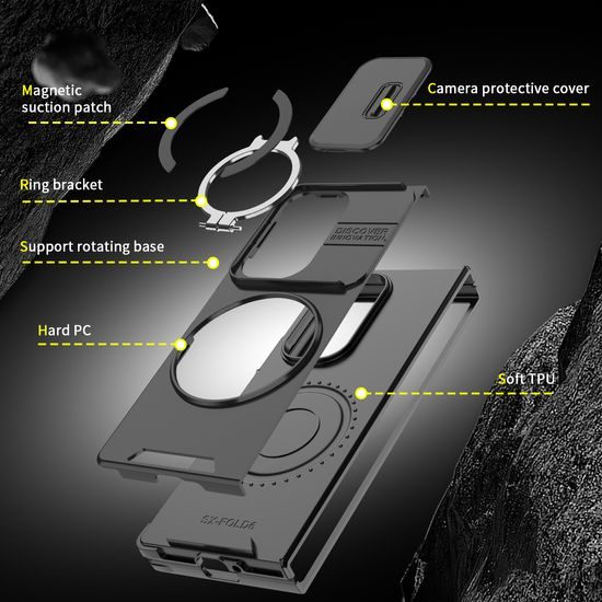 Camslide Stand obal, Samsung Galaxy Z Fold 6, čierny