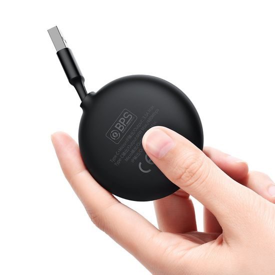 Cablu de date / încărcare Baseus Bright Mirror 3 în 1 USB la Micro USB / USB-C / Lightning, 1,2 m, 66 W, negru (CAMLC-MJ01)