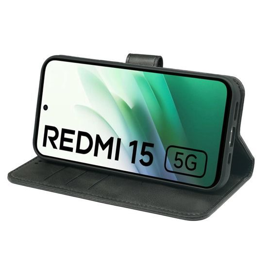 Θήκη Magnet, Xiaomi Redmi 15, μαύρη