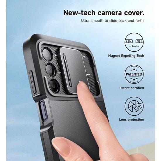Suritch 360 Kickstand Camprotector obal Samsung Galaxy A15, černý