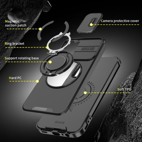 Camslide Stand obal, Samsung Galaxy A14, čierny