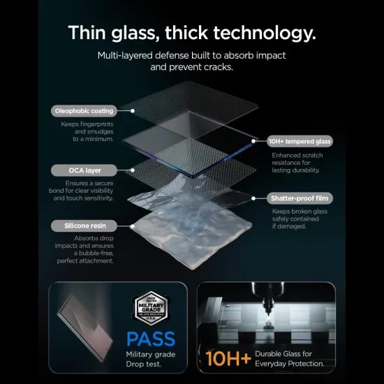 Spigen Glas.TR EZ Fit Pro με εφαρμογέα, 2 τεμάχια, Σκληρυμένο γυαλί, Samsung Galaxy S26 FE, διάφανο