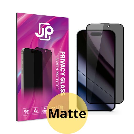 JP Matte Privacy Σκληρυμένο γυαλί, iPhone 16, μαύρο