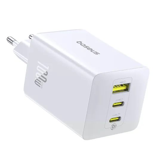 Baseus EnerFill FE11 προσαρμογέας 2x USB-C + USB-A, 100W, λευκός