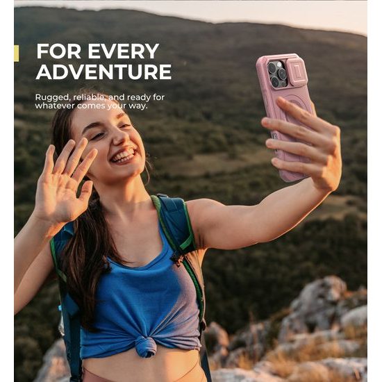 Θήκη Dexnor MagSafe με Βάση Στήριξης για iPhone 16 Pro Max, ροζ