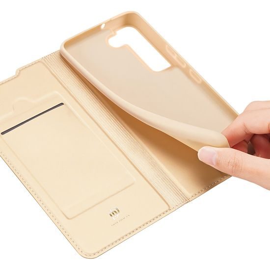 Dux Ducis Skin Pro, knížkové púzdro, Samsung Galaxy S23, zlaté