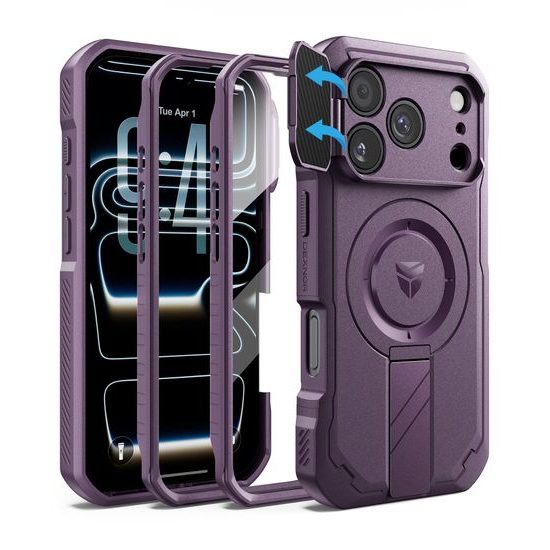Dexnor MagSafe Case für iPhone 17 Pro / 18 Pro - 360° Kickstand mit Kameraschutz - Lila