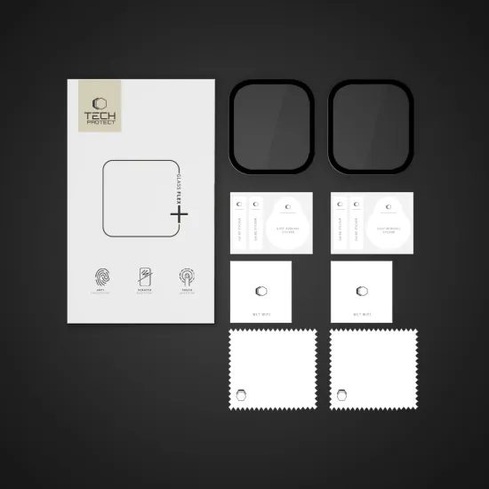 Tech-Protect Glass Flex+, Huawei Watch Fit 3 / 4, μαύρο, 2 τεμάχια