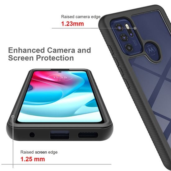 Techsuit Defense360 Pro + védőfólia, Motorola Moto G60S, fekete