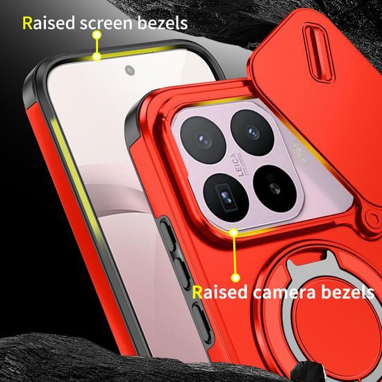 Camslide Stand obal, Xiaomi 17T, červený