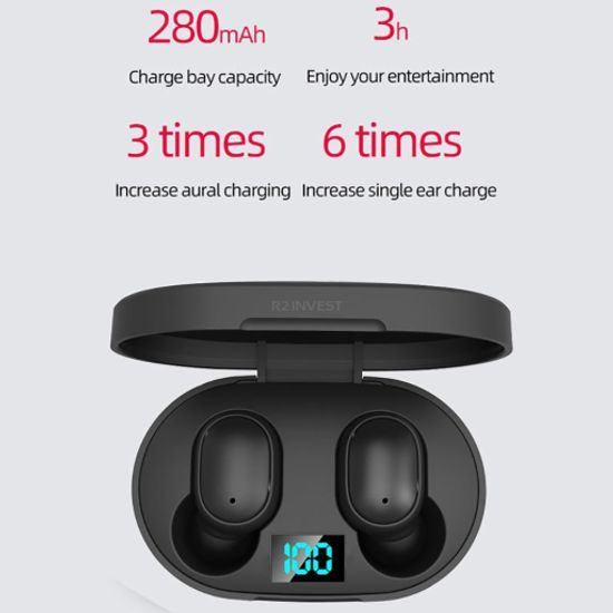 Bluetooth slušalice E6S, crne
