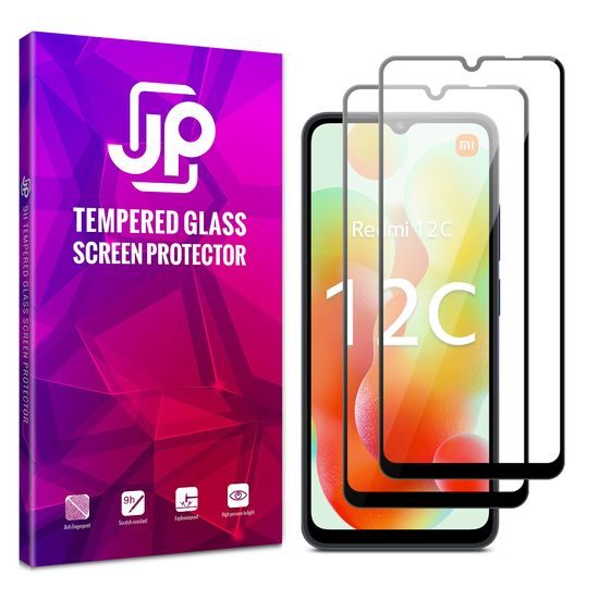 JP 2x 3D sklo, Xiaomi Redmi 12C, černé