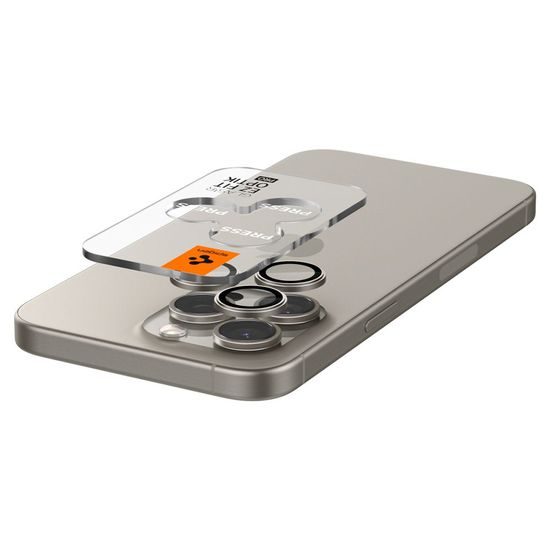 Spigen Optik.TR Ez Fit προστασία κάμερας, 2 τεμάχια, iPhone 14 Pro / Max / 15 Pro / Max / 16 Pro / Max / 17 Pro / Max, natural titanium