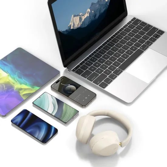 Dudao X22 Max Ασύρματα Ακουστικά, ANC, μπεζ