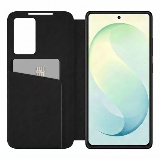 Tech-Protect Smart Wallet Schutzhülle für Samsung Galaxy S26 FE - Kartenfach und Smart Window - Schwarz