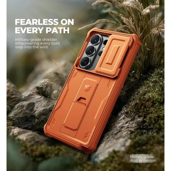 Dexnor 360 Kickstand Camprotector maska Samsung Galaxy S26 Ultra, narančasta