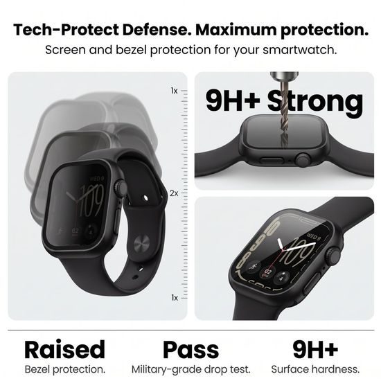 Tech-Protect Defense Privacy, Apple Watch 12 (42 mm)