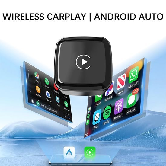 Ασύρματος Προσαρμογέας για CarPlay και Android Auto, Plug & Play, Αλουμίνιο, CA29