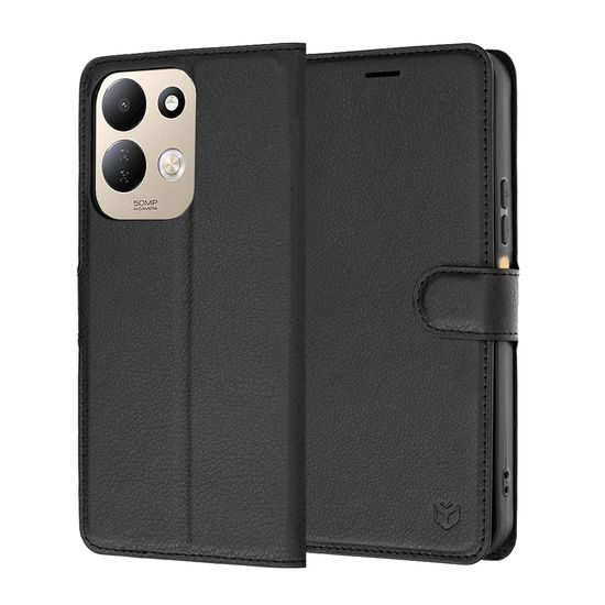 Techsuit Leather Folio Xiaomi Redmi 17 4G / 5G nahast klappümbris – must