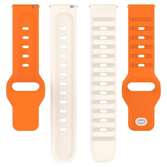 Curea de ceas Techsuit 20 mm (W050), bej-portocaliu