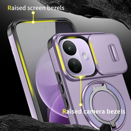 Camslide Stand obal, Xiaomi Redmi Note 17 Pro 5G / Note 17 Pro Max 5G, fialový