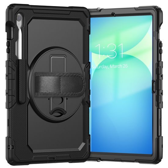 JP Solid360 etui za tablet, Samsung Tab S10 FE Plus, črn