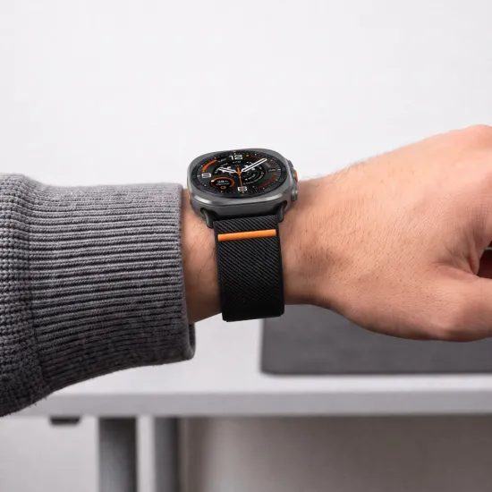 Pasek Tech-Protect Nylon Clasp, Samsung Galaxy Watch Ultra 1 / 2 2024-2026 (47 mm), czarny
