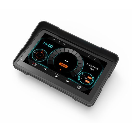 7" Motociklistički zaslon s bežičnim CarPlay i Android Auto, s GPS-om, TPMS-om i dvije kamere (1080P)
