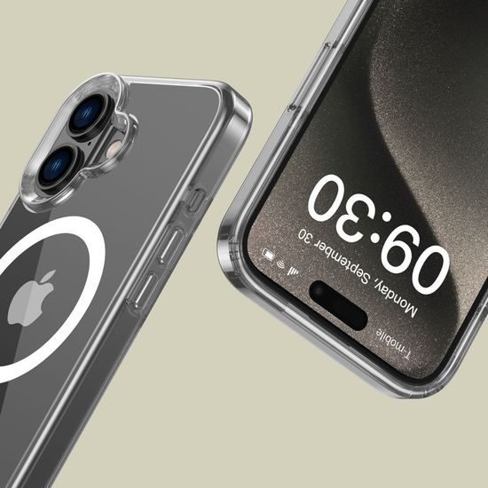 Tech-Protect Flexair Hybrid z MagSafe, iPhone 16, prozoren