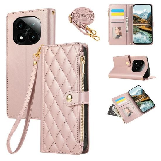 Θήκη Glamour, Xiaomi Redmi Note 14 Pro 4G, ροζ