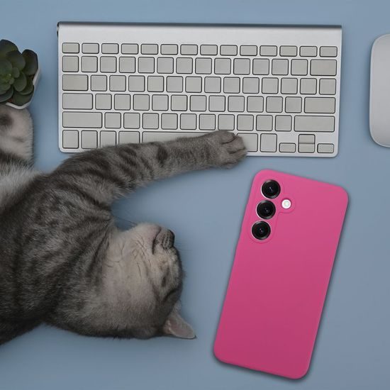 Σιλικονική θήκη με MagSafe, Samsung Galaxy S25 Edge, ροζ