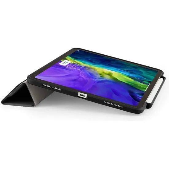 Pipetto Origami Pencil θήκη, Apple iPad Pro 11 2018 / 2020 / 2021 / 2022, μαύρη