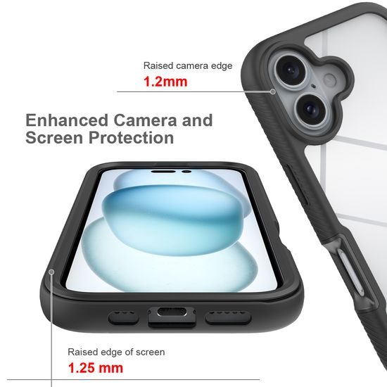 JP Defense360 tok, iPhone 16, fekete
