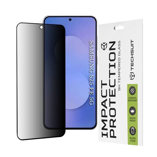 Techsuit 111D Privacy Σκληρυμένο γυαλί, Samsung Galaxy S25 FE, μαύρο