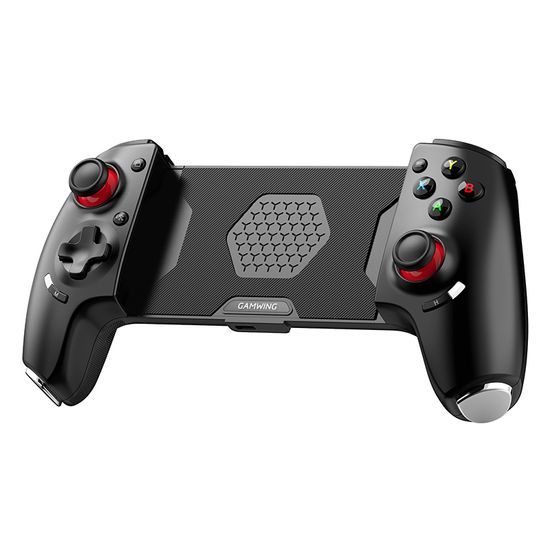AB02 Ασύρματο τηλεσκοπικό gamepad με Hall joysticks, λειτουργία Turbo και προγραμματιζόμενα κουμπιά, μαύρο
